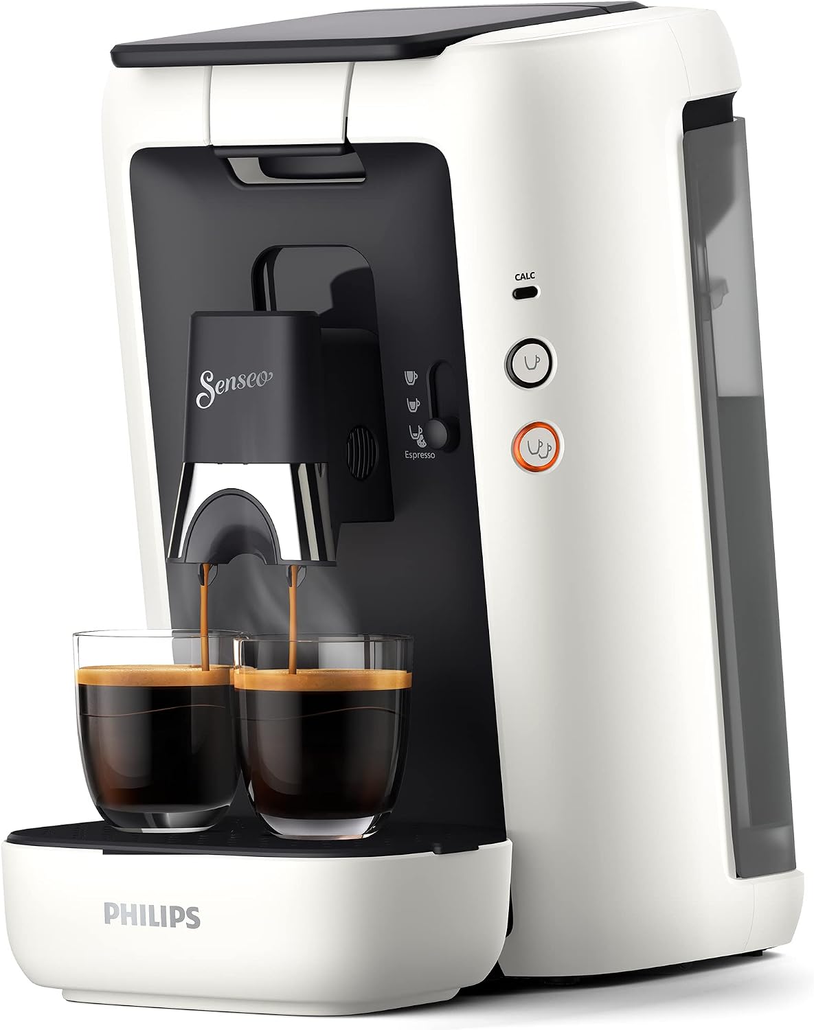 Philips Domestic Appliances CSA260/11 Senseo Maestro Machine À Café Dosettes Avec Réservoir D'Eau De 1,2 Litre, Sélection L'Intensité Du Et Fonction Mémo, Produit Vert, Couleur : Blanc
