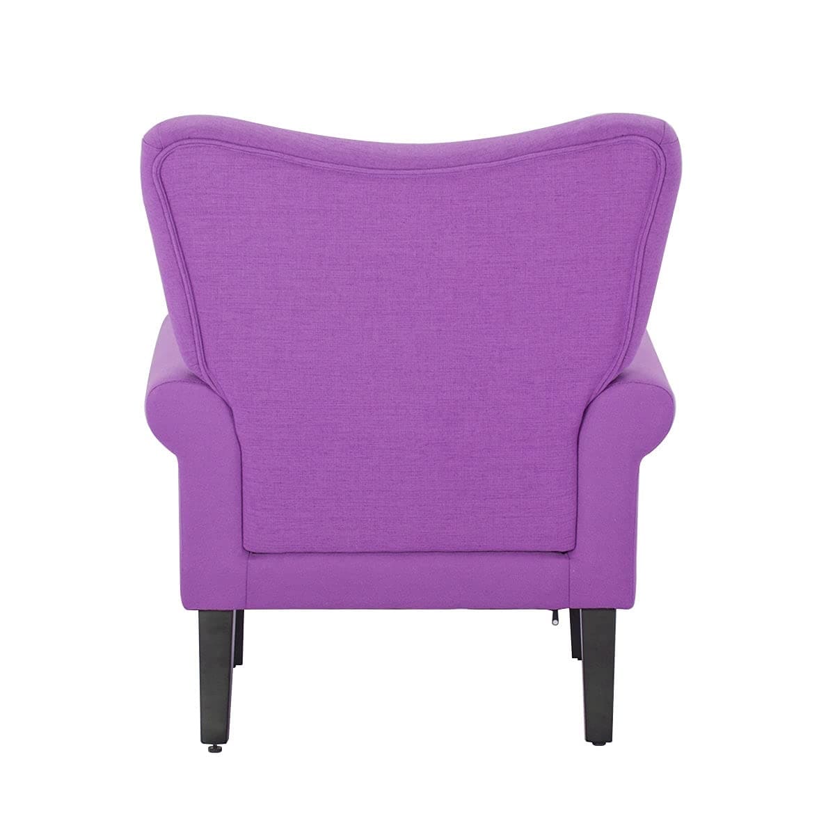 Erommy Modern Accent Chair, High Back Armchair, Upholstered Fabric Button Single Sofa with Wooden Legs for Living Room – Image 105