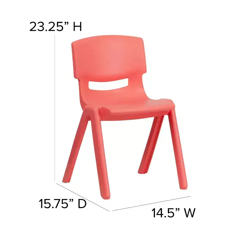 Flash Furniture 10 Pack Plastic Stackable School Chair with 13.25 Seat Height – Image 25