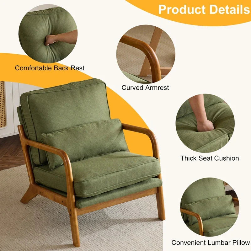 Mid Century Modern Upholstered Accent Chair – Image 60