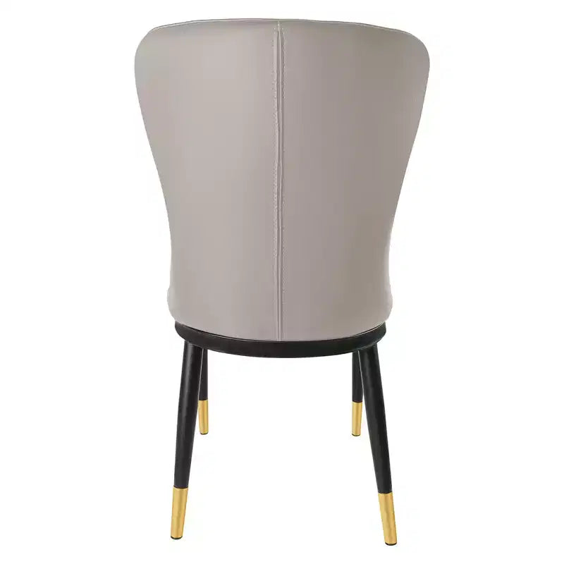 Bekrvio Dining Room Chairs Set of 6, Modern Upholstered Faux Leather Seat with High Back, Metal Legs, Armless Kitchen Chairs for Living Dinning Room – Image 7