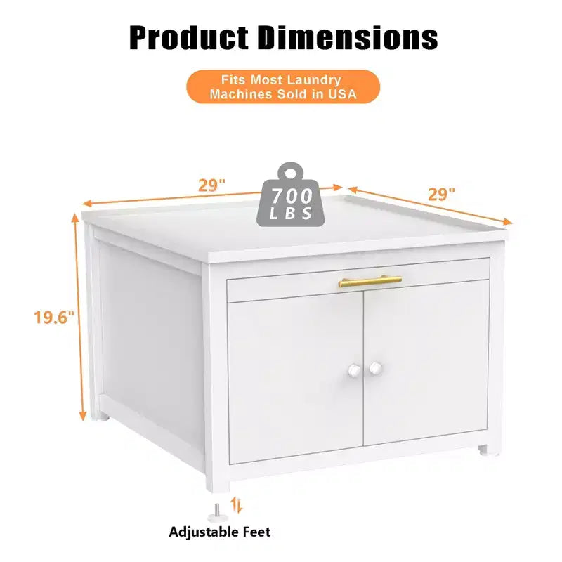 GDLF Laundry Pedestal Heavy Duty Metal Washer Dryer Pedestal 29 Universal Fit Anti-Vibration Washing Machine Stand – Image 9