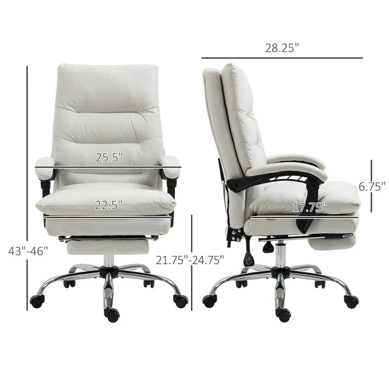 Vinsetto Microfibre Vibration Heated Reclining Massage Office Chair – Image 41