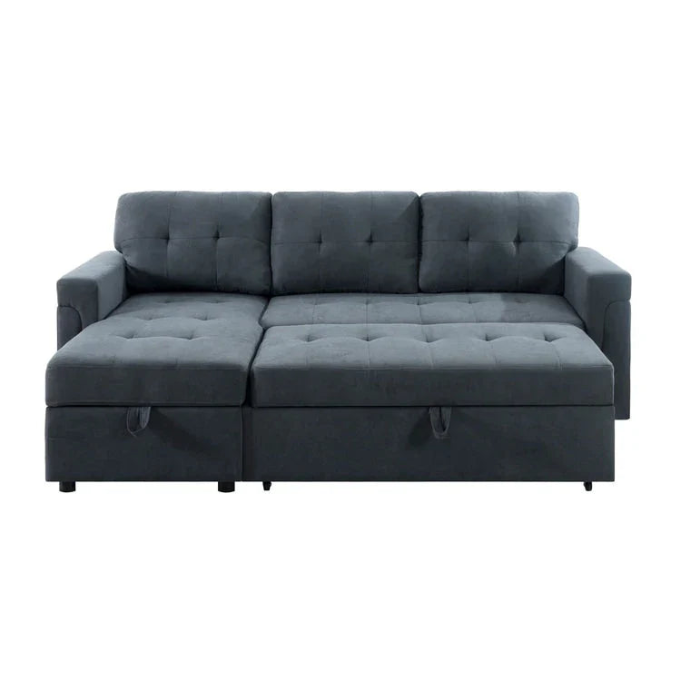 Convertible Reversible Sectional Sofa with Pull-Out Sleeper Bed, Hidden Storage Chaise, and Durable Legs – Image 128