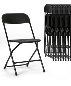 Alternative view of 10 Pack Plastic Folding Chair 350lb. Capacity for Events Office Wedding Party Picnic Kitchen Dining
