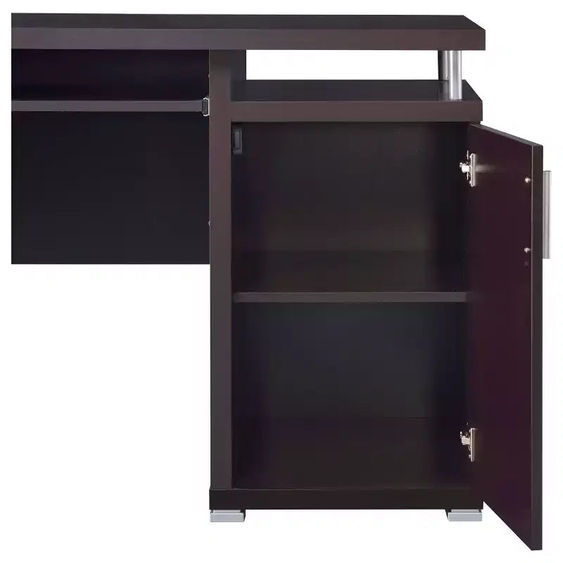 TUYOHW 55 Wooden Writing Desk,Office Computer Desk with 2 Drawers,1 Cabinet,1 Open Shelf,1 Door,Work Desk for Home Office,Study,Small Spaces – Image 6