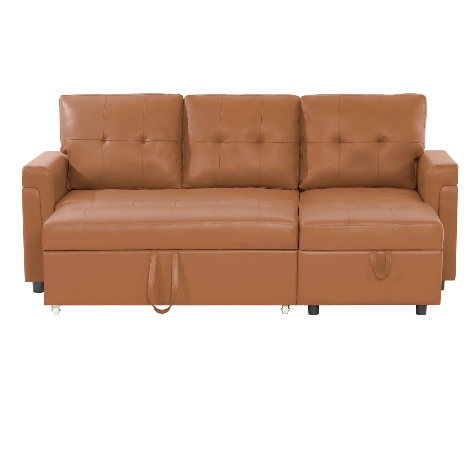 Convertible Reversible Sectional Sofa with Pull-Out Sleeper Bed, Hidden Storage Chaise, and Durable Legs – Image 67