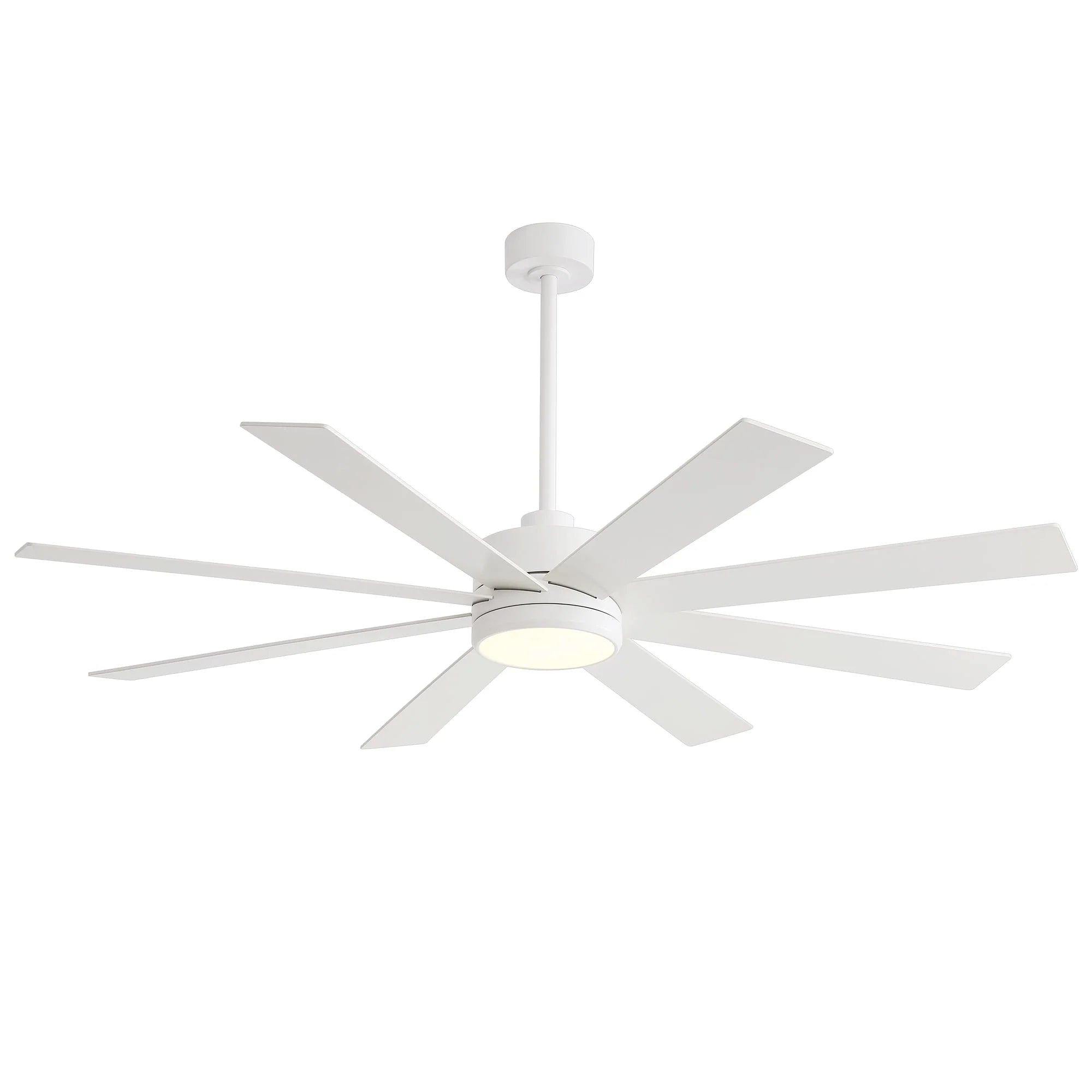65 Inch 8-Blade Black LED Ceiling Fan with Light and Remote – Image 49