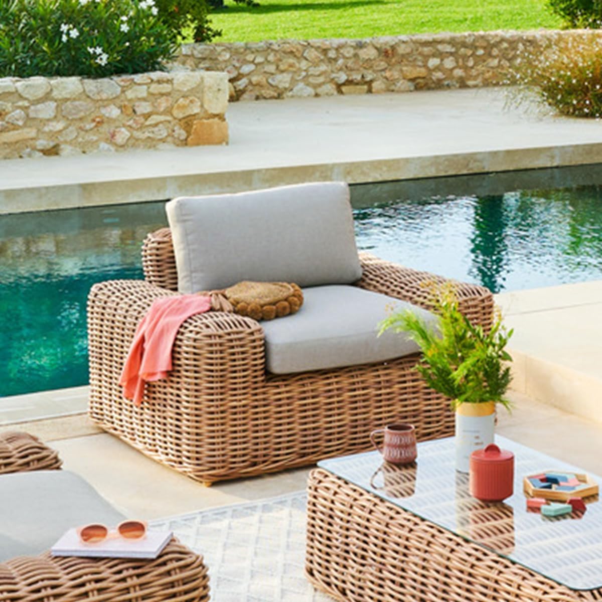Hespéride - Fauteuil de Salon de Jardin Savinia Tahini – Image 7