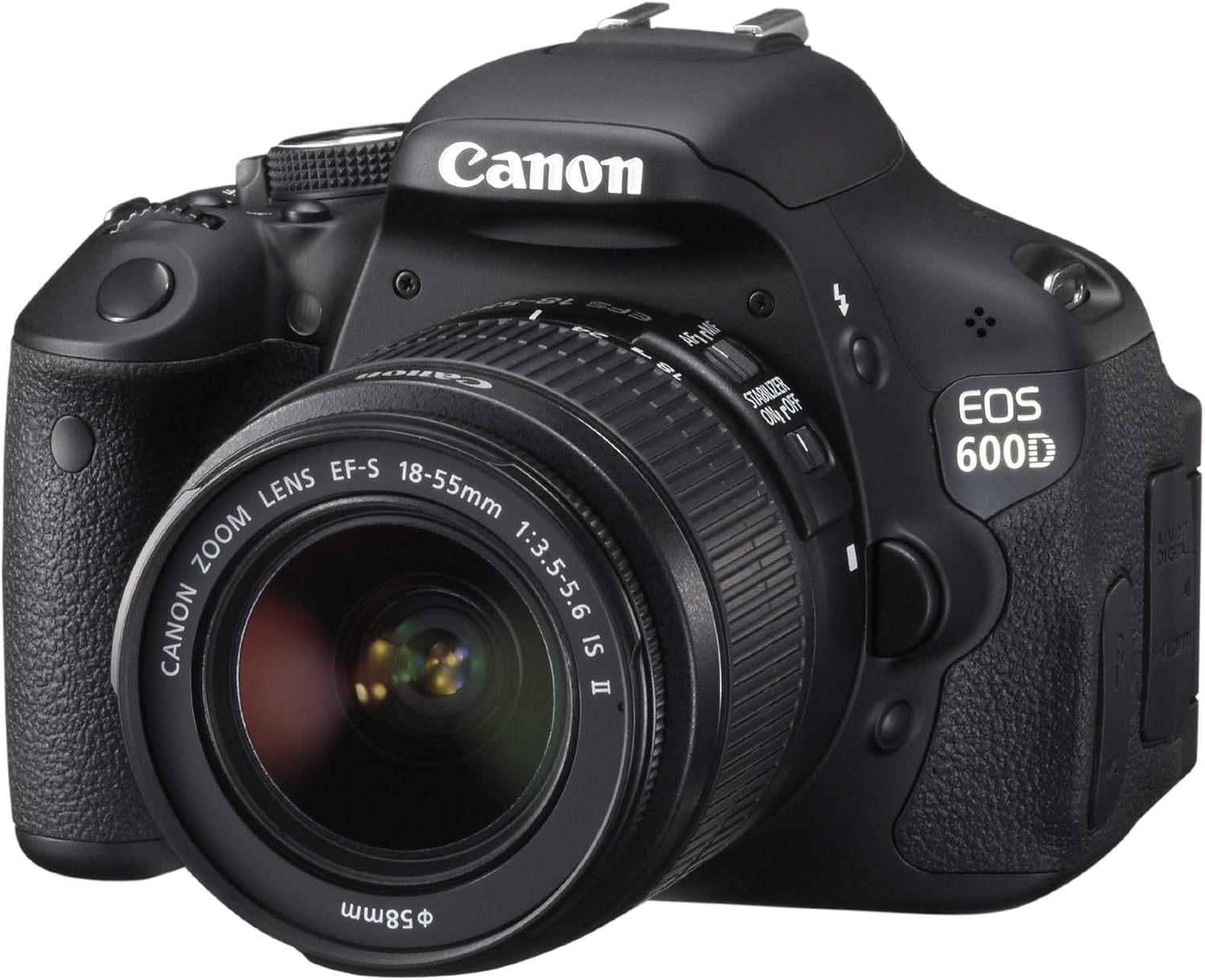 Canon EOS 600D Appareil photo numérique Reflex 18 Mpix Kit Objectif 18-55mm IS II Noir – Image 2