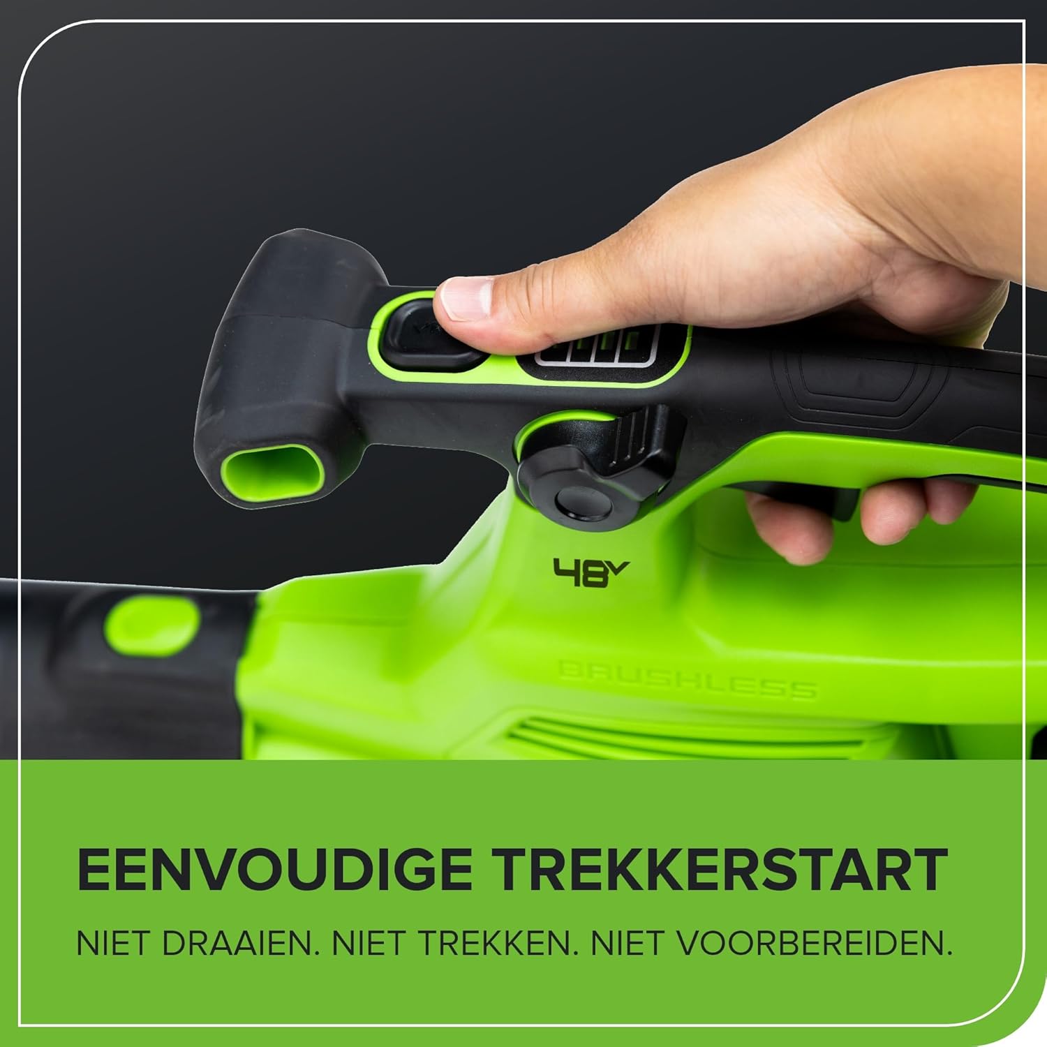 Greenworks 48V(24V x 2) Aspirateur Souffleur Sans fil de Feuilles à Batterie Bandoulière, Moteur Sans Balais, 386km/h, 14.73m³/min,Sac Mulching 45L, 2 Batteries 4Ah,Chargeur,Garantie 3 Ans BL48L421-01 – Image 7
