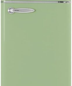 SCHNEIDER SCDD208VVA, Réfrigérateur 2 portes, 211L (172+39), Froid statique, Dégivrage automatique, 3 clayettes verre, Thermostat réglables, Pieds réglables,Vert amande