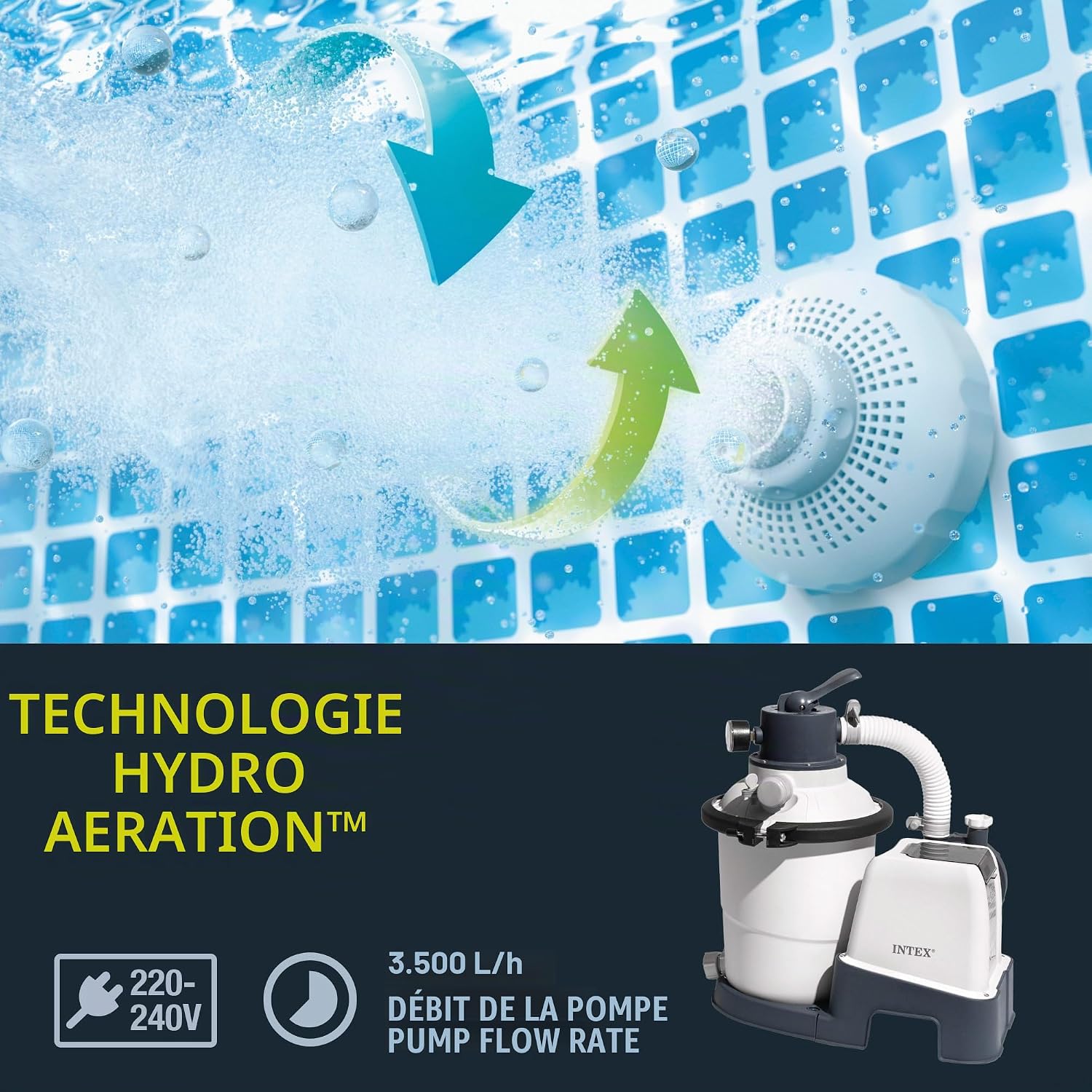 Intex Krystal Clear 26642 SX925 Filtre à sable Blanc Débit 2000 l/h – Image 5