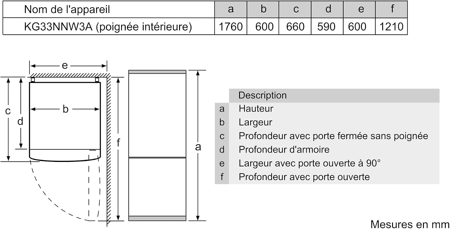 Bosch KGN33NLEB Série 2 Réfrigérateur combiné pose-libre - 282L - L 60cm x H 176cm - Inox – Image 6