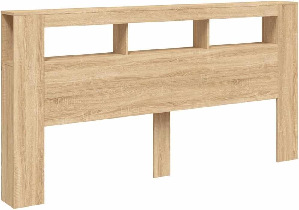 Générique Tête de lit à LED chêne Sonoma 200x18,5x103,5cm Bois ingénierie,Meubles,Lits & Accessoires,Têtes et Pieds de lit,Brun,27.5 KG,837367 – Image 3