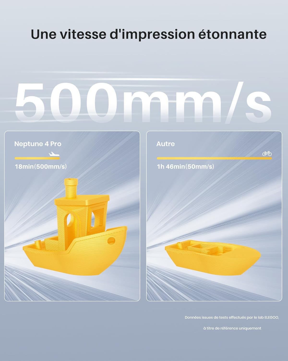 ELEGOO Neptune 4 Pro Imprimante 3D Rapide, 500mm/s Haute Vitesse avec Firmware Klipper, Nivellement Automatique et Extrudeuse Double-Gear Direct, Lit de Chaleur segmenté Intelligent 225x225x265mm – Image 7