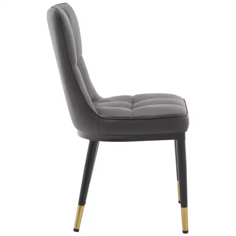 Bekrvio Dining Room Chairs Set of 6, Modern Upholstered Faux Leather Seat with High Back, Metal Legs, Armless Kitchen Chairs for Living Dinning Room – Image 48