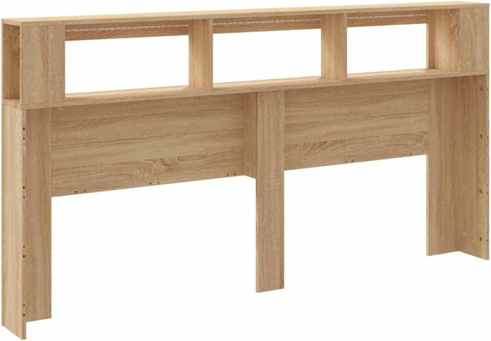 Générique Tête de lit à LED chêne Sonoma 200x18,5x103,5cm Bois ingénierie,Meubles,Lits & Accessoires,Têtes et Pieds de lit,Brun,27.5 KG,837367 – Image 6