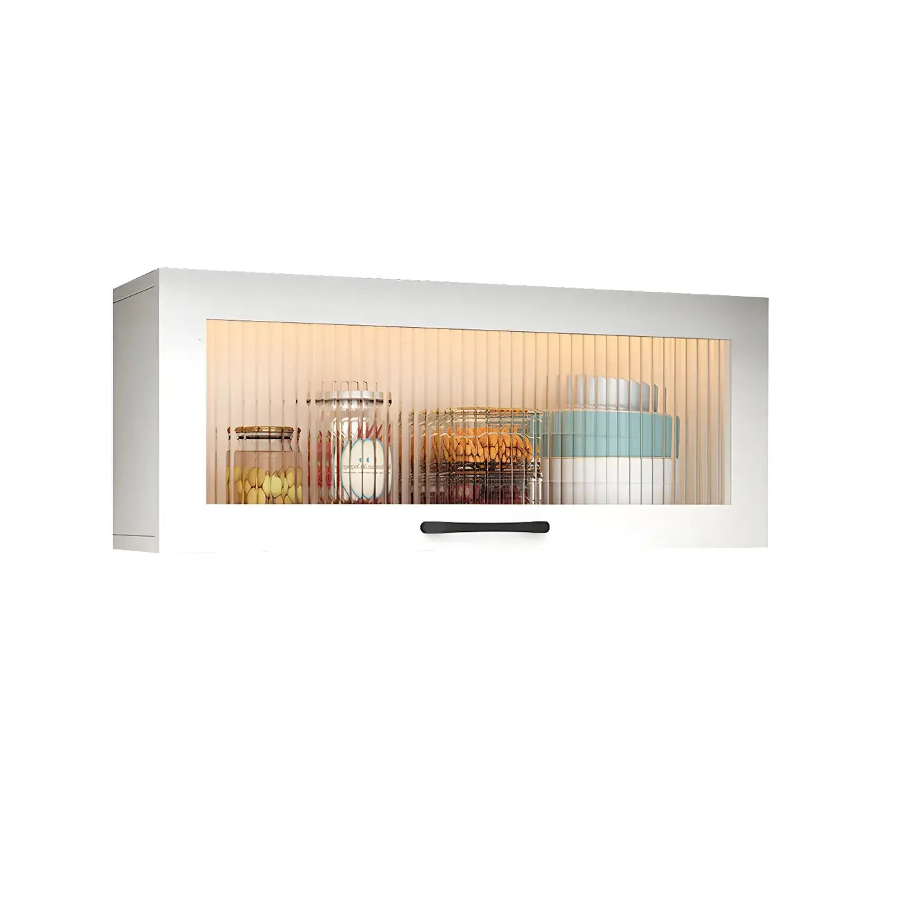Kitchen White Wood Wall-Mounted Storage China Cabinets – Image 15