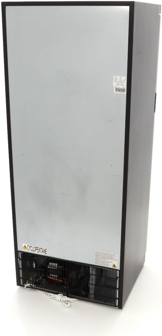 Maxima Réfrigérateur 600L Noir avec Porte Vitrée - 4 Grilles Réglables - Refroidissement Restaurant - Professionnel – Image 4