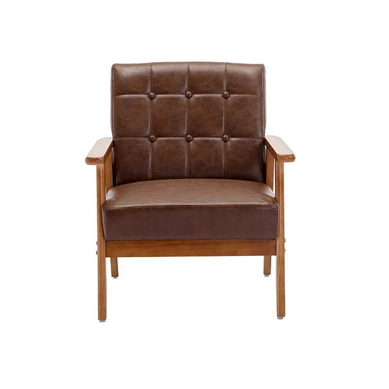 Mid Century Modern Accent Chairs Set of 2 with Side Table – Image 19