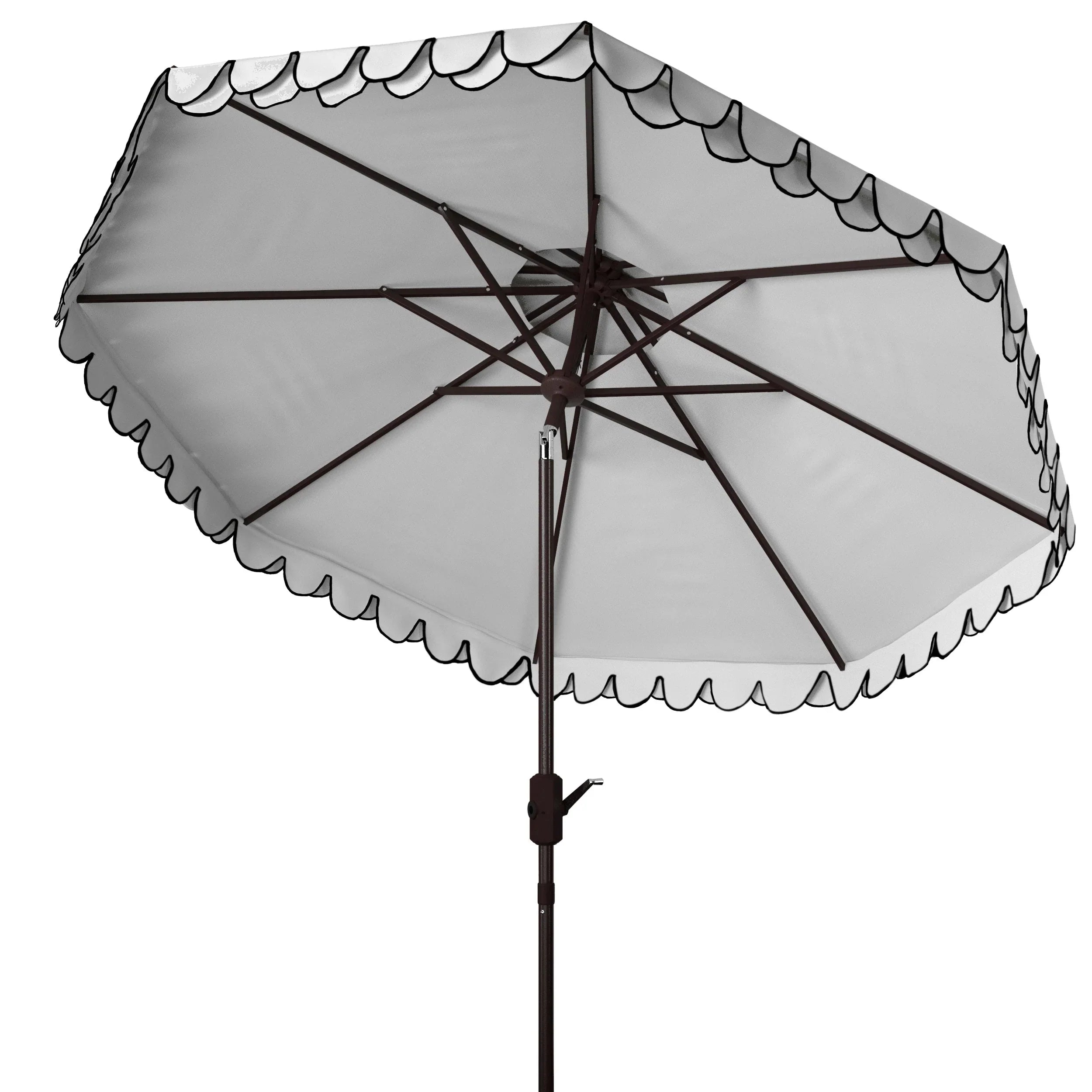SAFAVIEH Outdoor Kjerstin Valance 9Ft Double Top Umbrella – Image 22