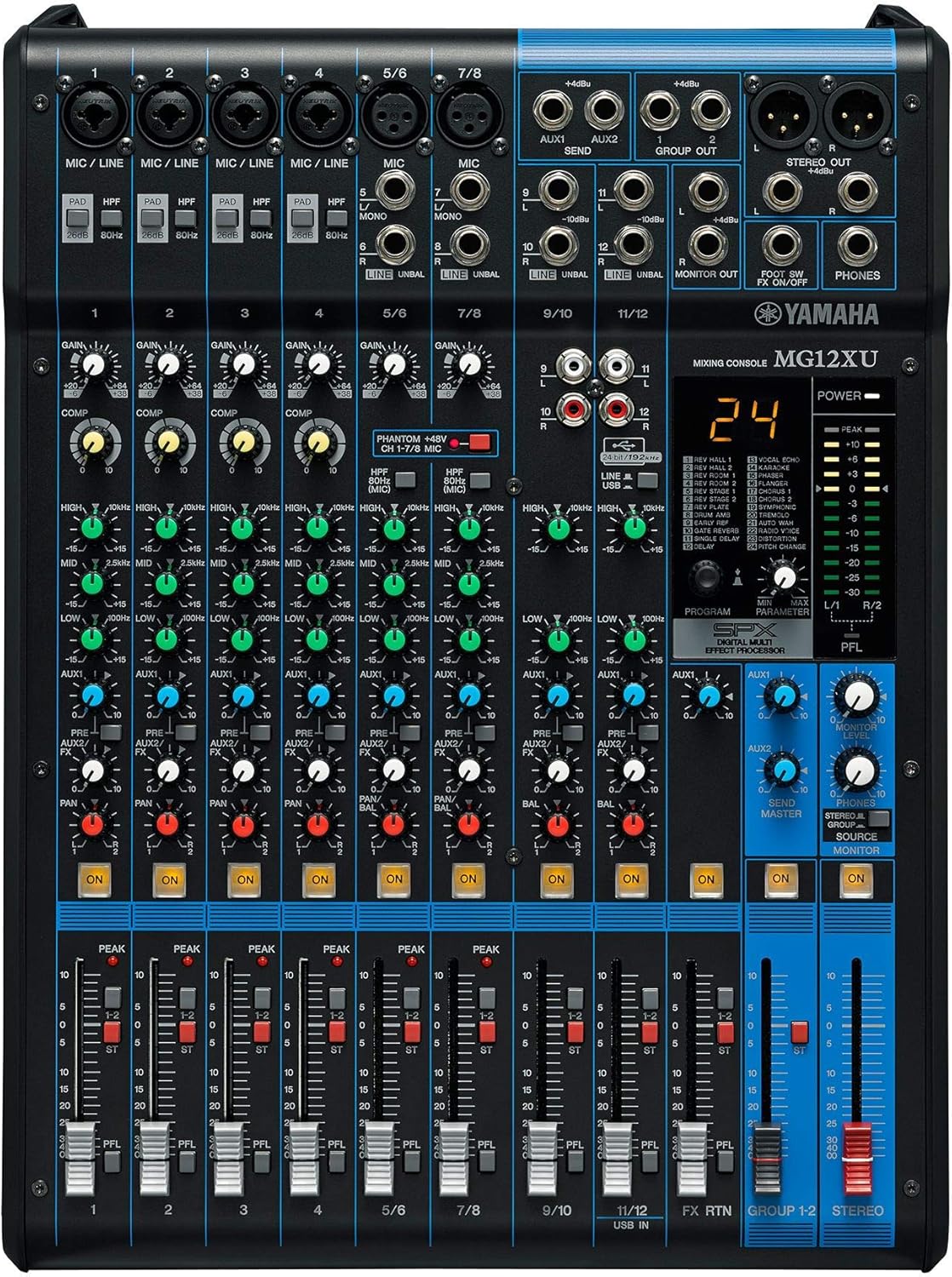 Yamaha MG12XU Mélangeur 4 bus 12 entrées avec effets – Image 3