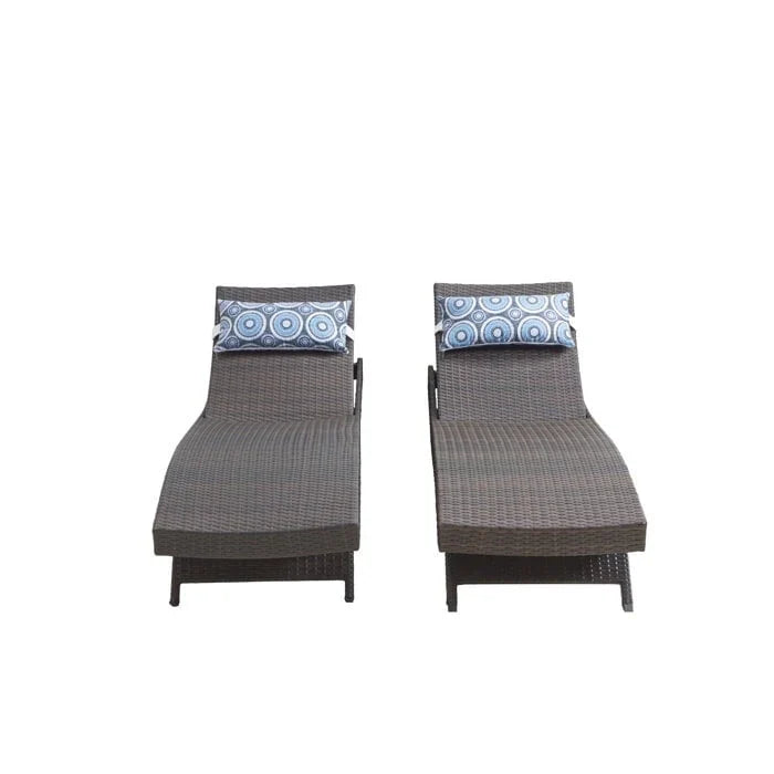 All Weather Wicker Chaise Lounge - Set of 2 – Image 16