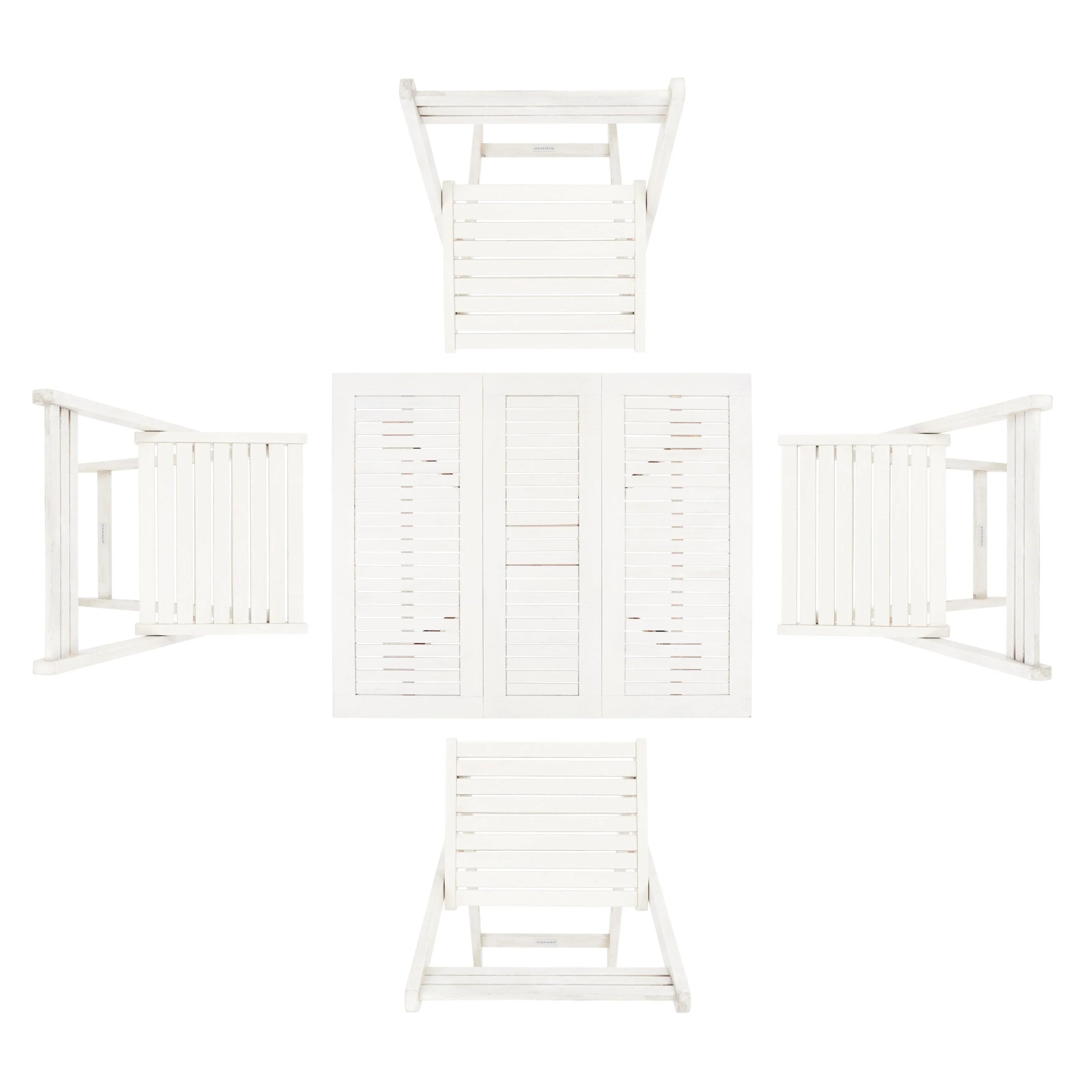 SAFAVIEH Outdoor Brandy 5-Piece Outdoor Dining Table Set - 43Wx35Dx29H – Image 61