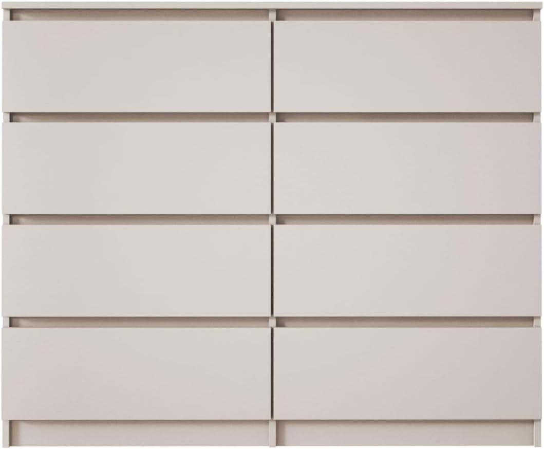 3E 3xE living.com Commode Large 8 tiroirs – Cachemire, 120 x 102 x 39 cm – Solution de Rangement élégante – Image 5