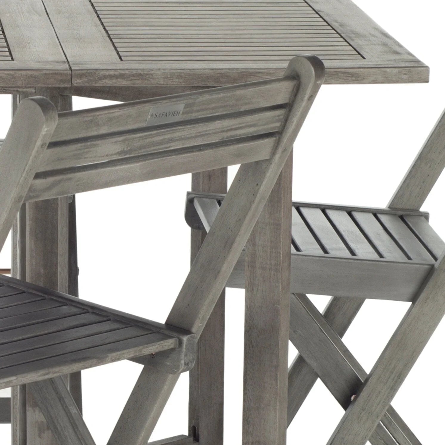 SAFAVIEH Outdoor Brandy 5-Piece Outdoor Dining Table Set - 43Wx35Dx29H – Image 18