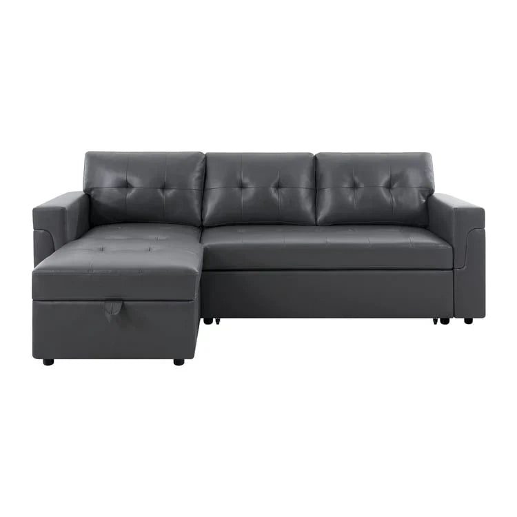 Convertible Reversible Sectional Sofa with Pull-Out Sleeper Bed, Hidden Storage Chaise, and Durable Legs – Image 114