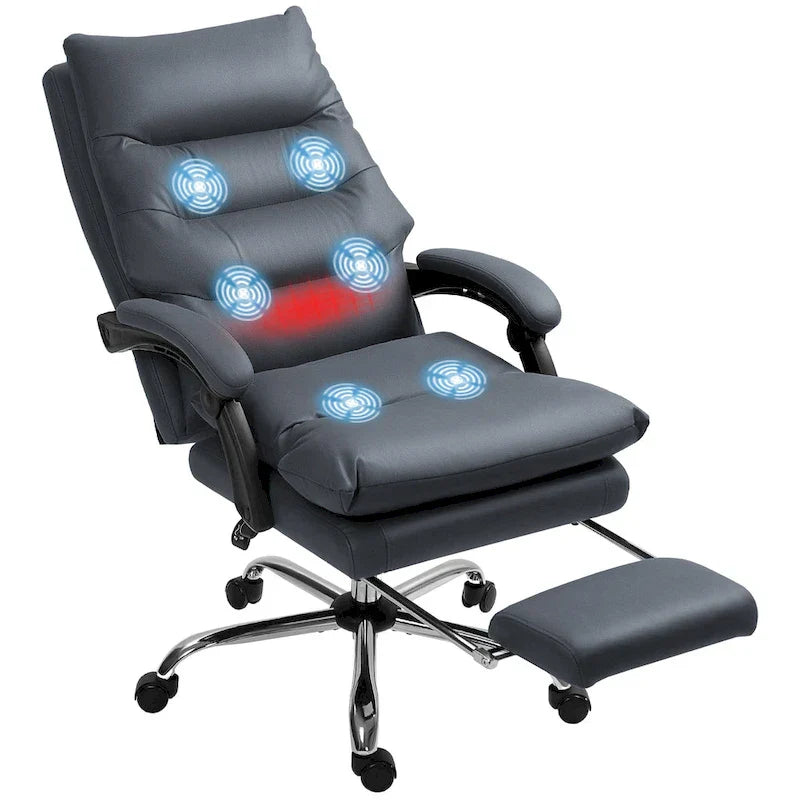 Vinsetto Microfibre Vibration Heated Reclining Massage Office Chair – Image 3