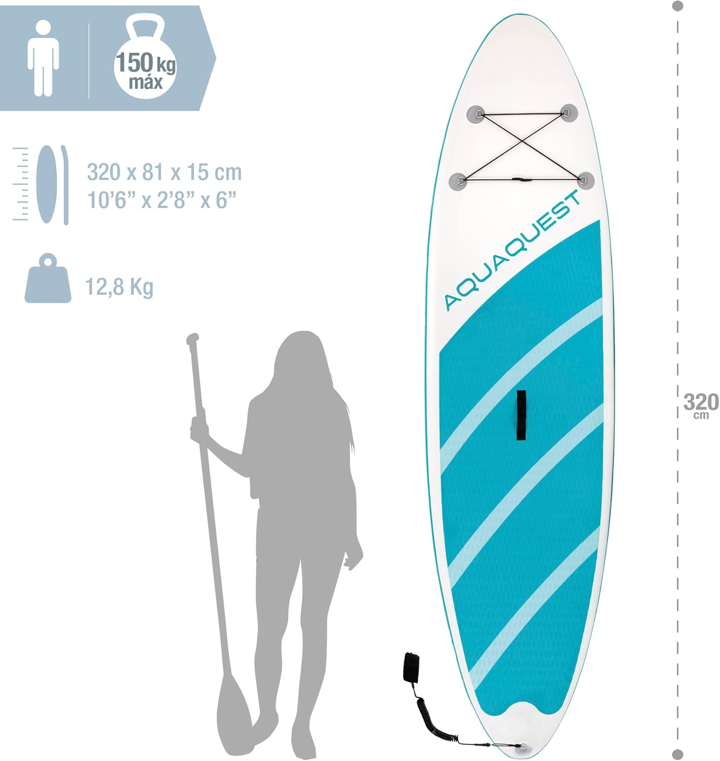Intex - 68242NP - Paddle Aqua Quest 320 Bleu – Image 5