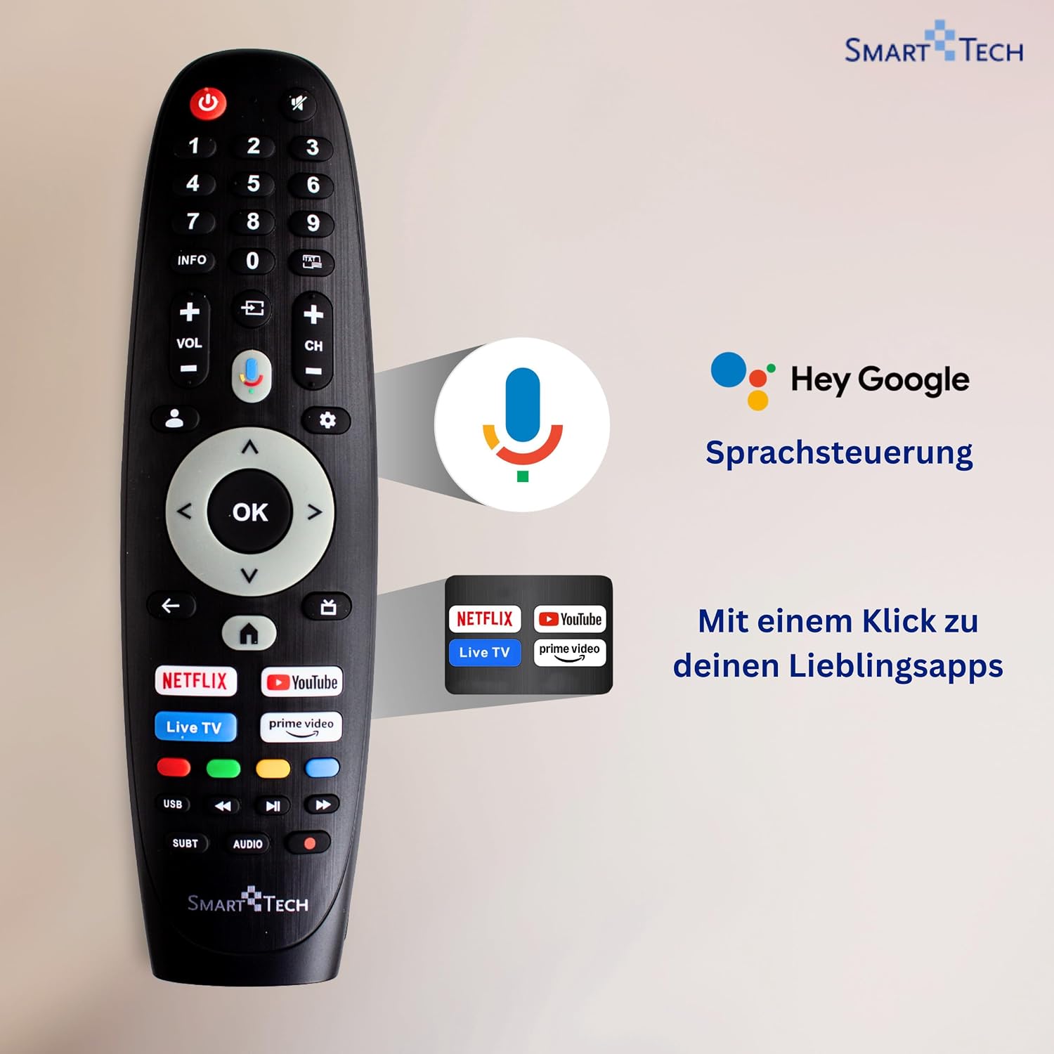 Smart Tech QLED 43QG06V2 Téléviseur Google TV HDR avec résolution 4K UHD, Bluetooth et Triple Tuner, Smart TV 43QG06V2 (2026) – Image 5