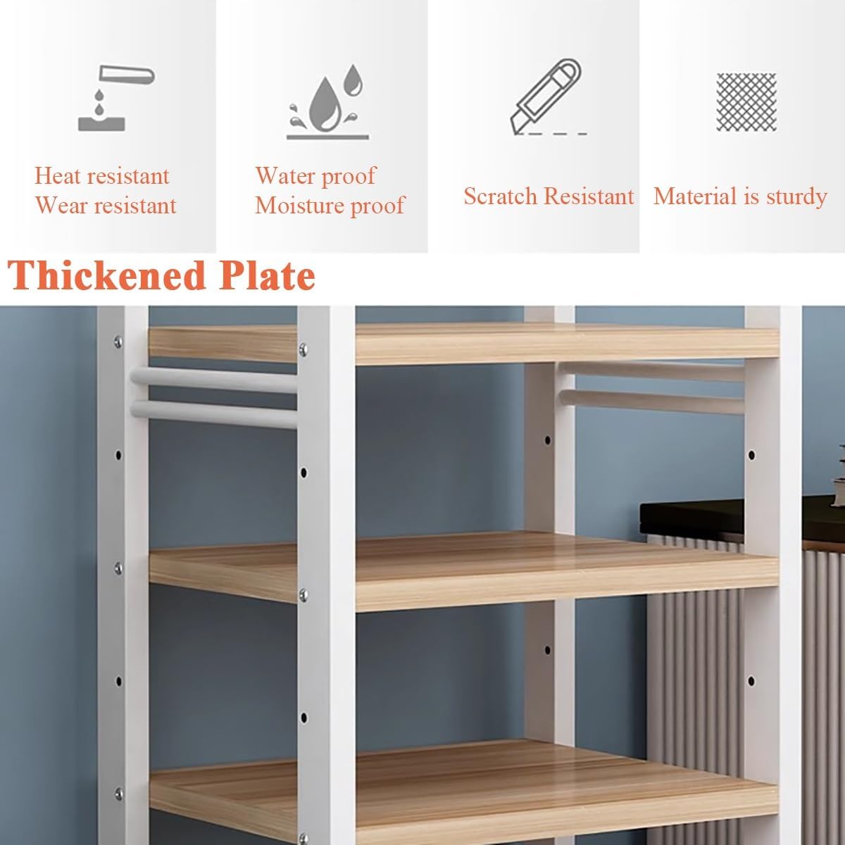 meuble chaine hifi Armoire De Composants Audio/vidéo À 4/5 Niveaux, Armoire AV Moderne, Support De Stockage De Composants Stéréo De Divertissement, Unité Multimédia Robuste For Tourne-disque For Les J – Image 4