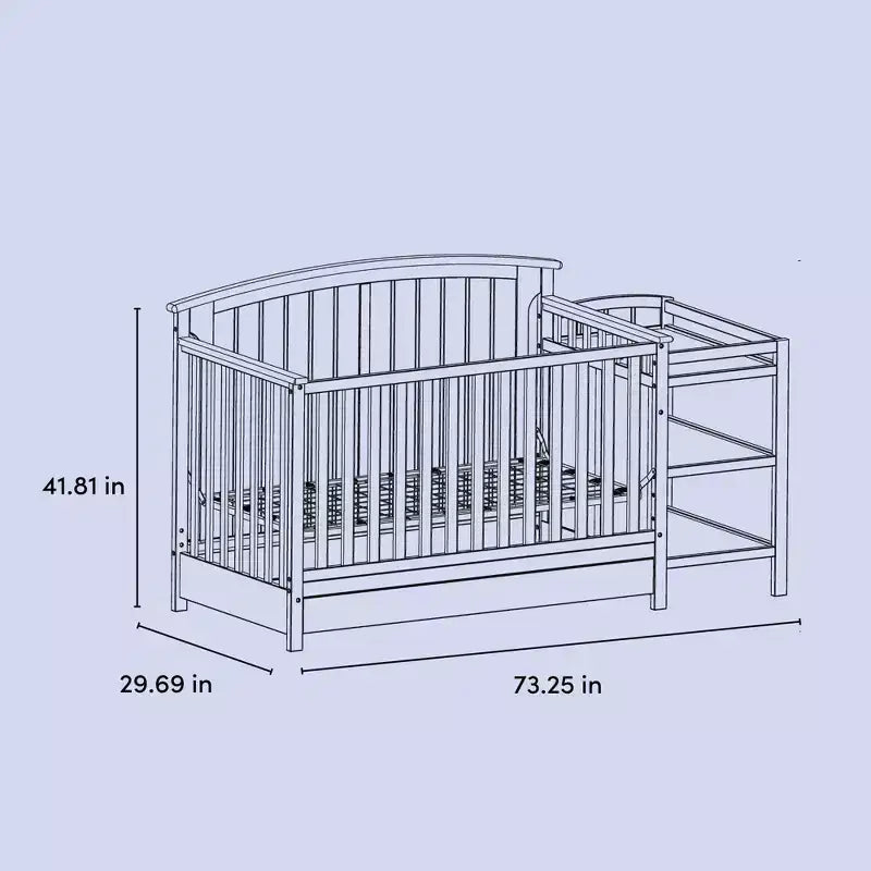Storkcraft Steveston 5-in-1 Convertible Crib and Changer with Drawer – Image 5