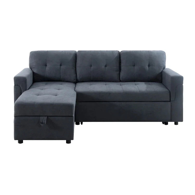 Convertible Reversible Sectional Sofa with Pull-Out Sleeper Bed, Hidden Storage Chaise, and Durable Legs – Image 124