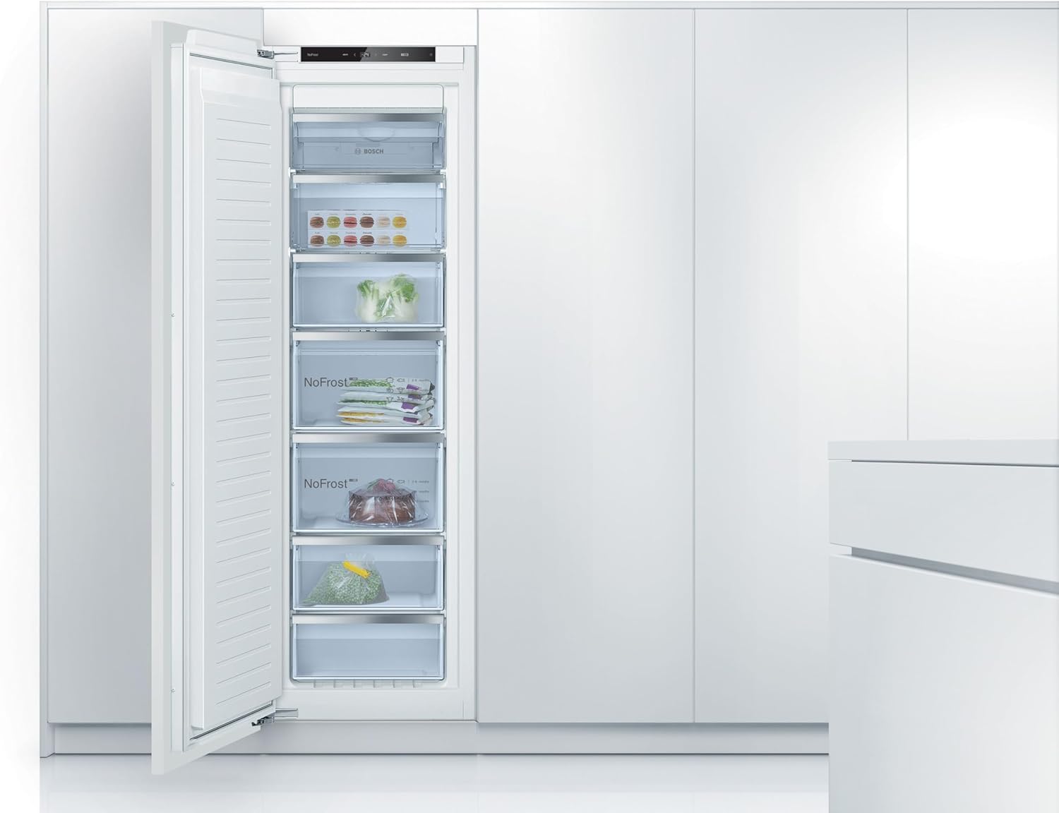 Bosch GIN81VEE0, Série 4, Congélateur armoire, Encastrable, 177.2 x 55.8 cm, 212 L – Image 3