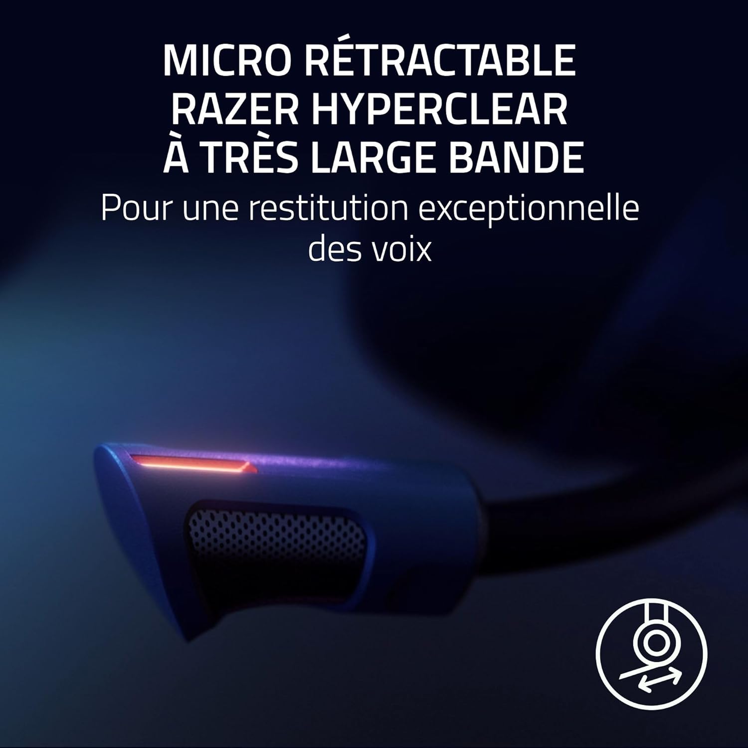 Razer Kraken V4 Pro - Casque de Jeu sans Fil avec hub de contrôle - Sensa HD haptics (hub de contrôle OLED, Triforce 40mm Drivers, HyperSpeed & Bluetooth, THX Spatial Audio, RGB) Noir – Image 9