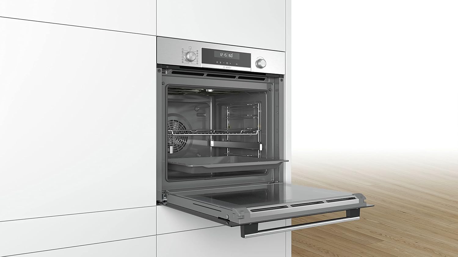 Bosch HBG5780S0 - Série 6, Four encastrable - Multi-fonctions - Pyrolyse - Grande capacité de 71 L - 3600 W - Inox – Image 4