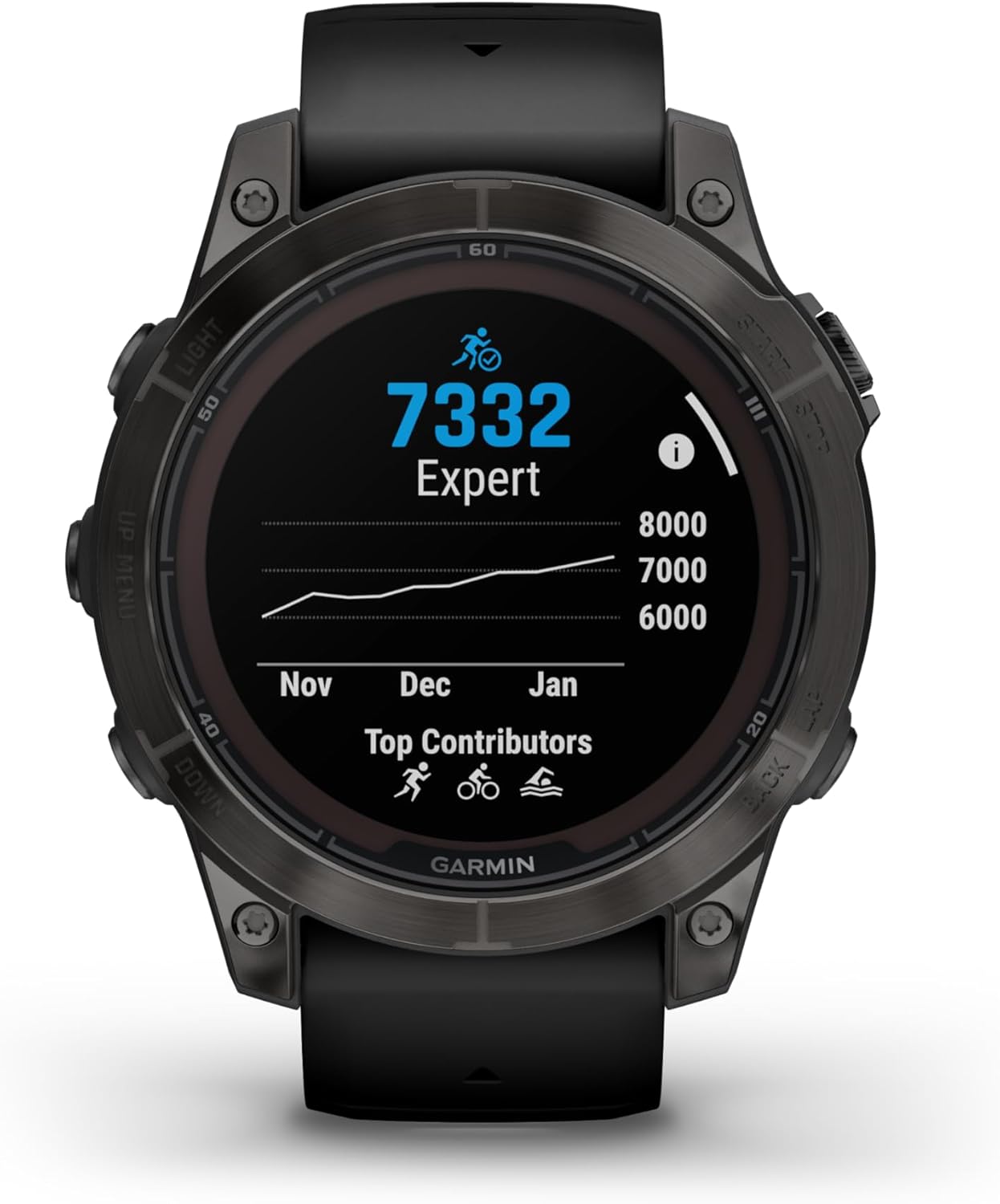 fēnix 7 Pro, Solar - Montre GPS Multisports connectée – Gray avec Bracelet Noir – Boîtier 47 mm (Reconditionné) – Image 6