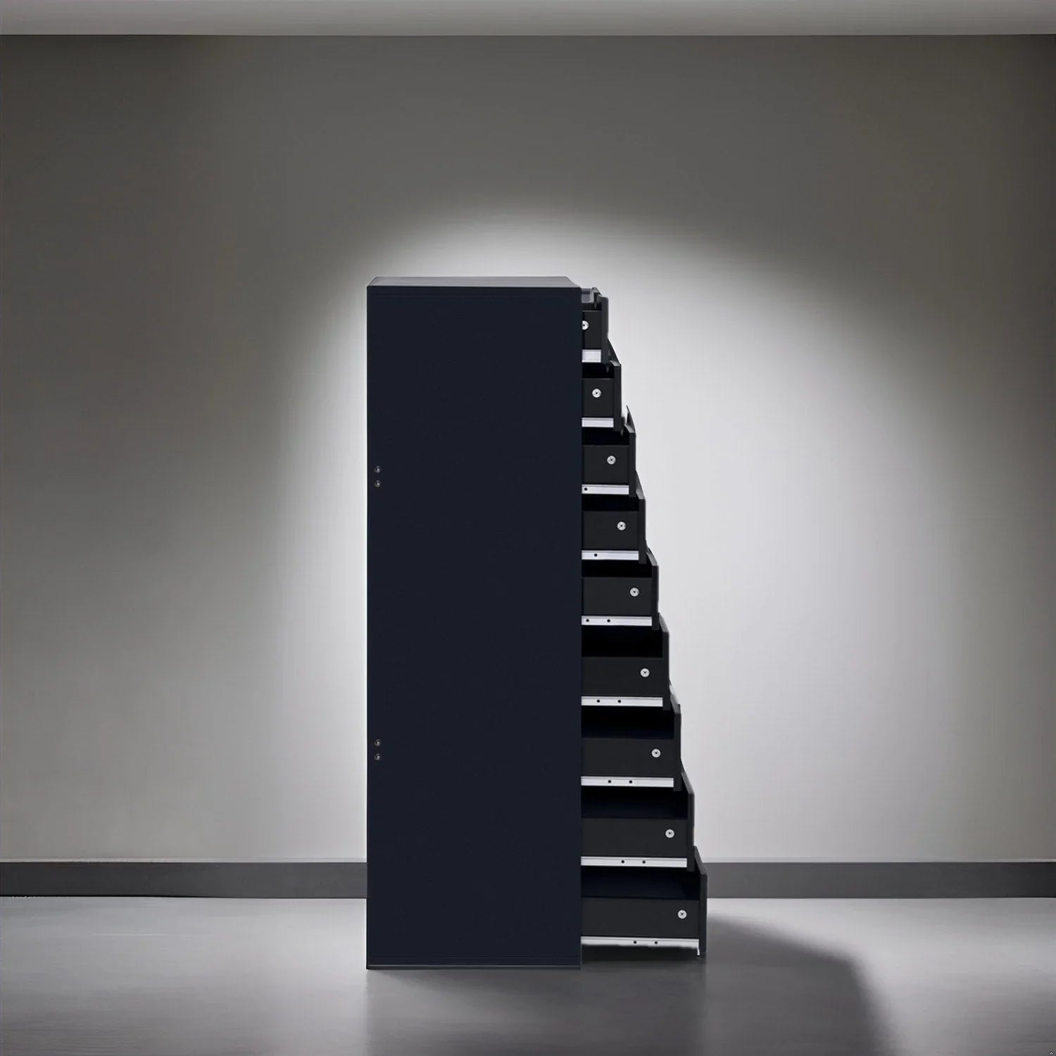 Narrow Wooden 9-Drawer Cabinet with Smooth-Glide Drawers and Top Storage Shelf – Image 10