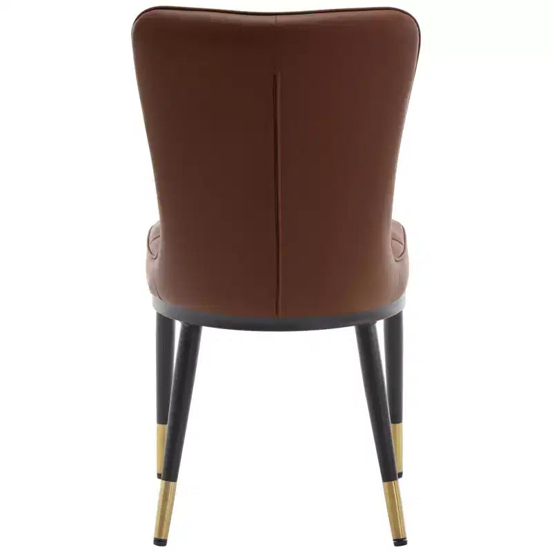 Bekrvio Dining Room Chairs Set of 6, Modern Upholstered Faux Leather Seat with High Back, Metal Legs, Armless Kitchen Chairs for Living Dinning Room – Image 39