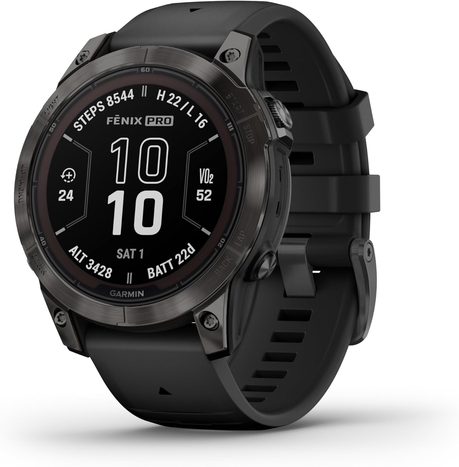 fēnix 7 Pro, Solar - Montre GPS Multisports connectée – Gray avec Bracelet Noir – Boîtier 47 mm (Reconditionné)