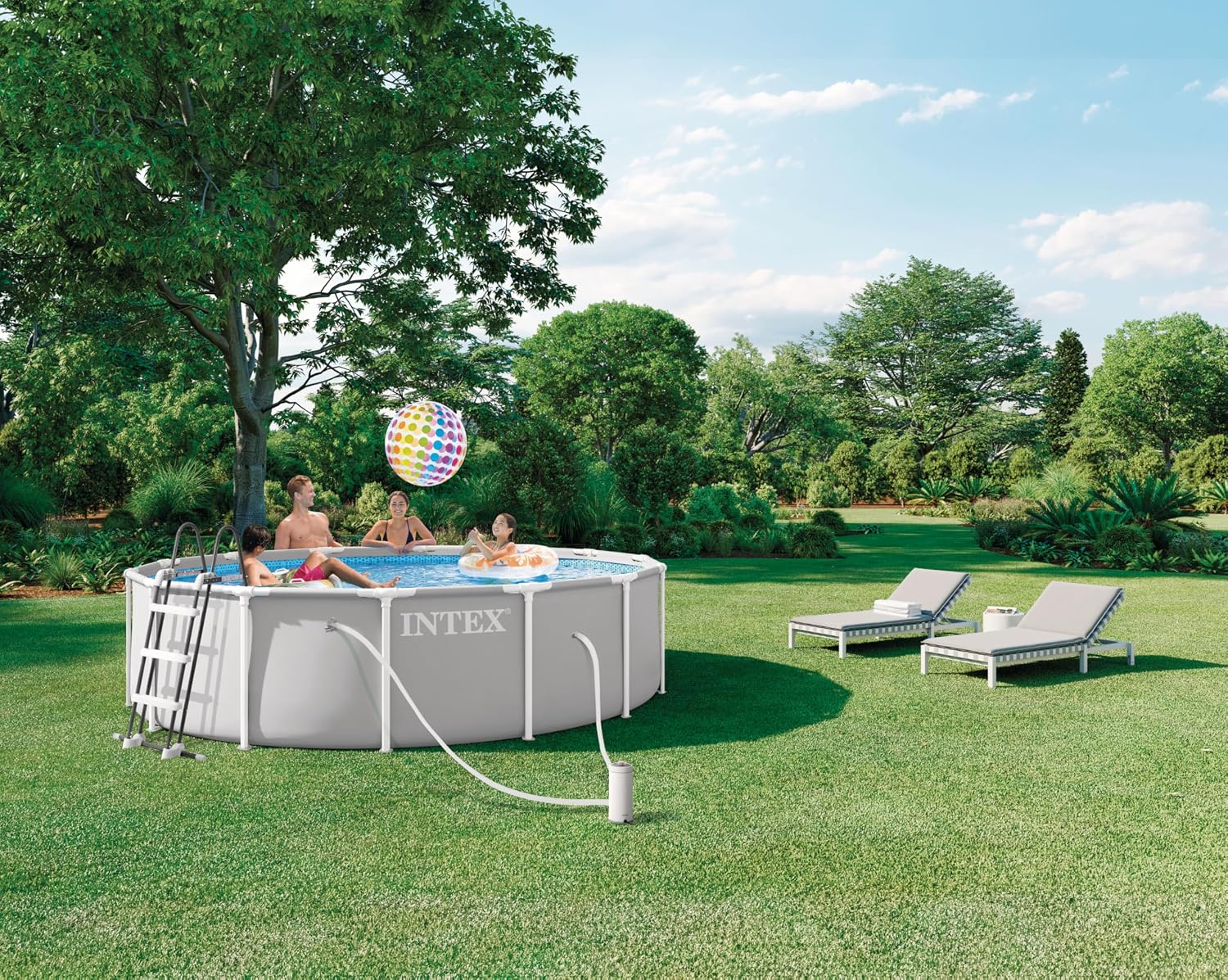 Intex - 26718FS - Kit Piscine Prism Frame Ronde Tubulaire 3,66 x 1,22 – Image 2