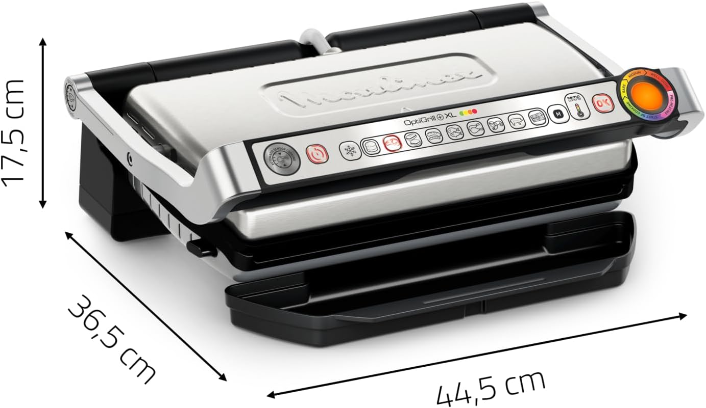 Moulinex Optigrill+ XL Grille électrique d'intérieur idéale pour cuisiner de la viande, du poisson et des légumes, indicateur de cuisson et 9 programmes automatiques, plaques antiadhésives, GI722D – Image 12