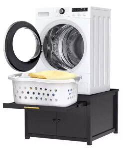 GDLF Laundry Pedestal Heavy Duty Metal Washer Dryer Pedestal 29 Universal Fit Anti-Vibration Washing Machine Stand