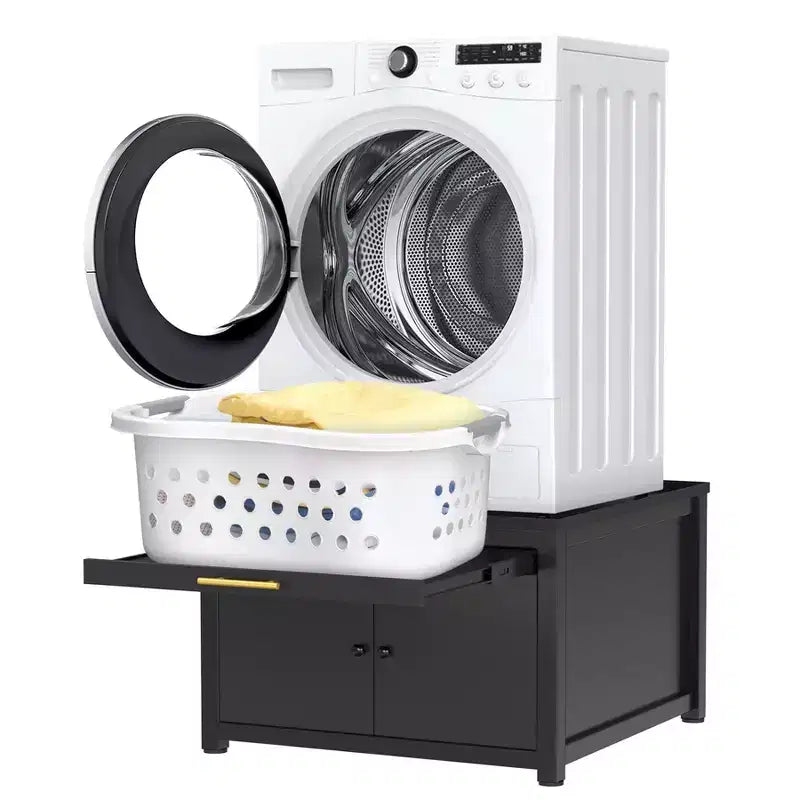 GDLF Laundry Pedestal Heavy Duty Metal Washer Dryer Pedestal 29 Universal Fit Anti-Vibration Washing Machine Stand