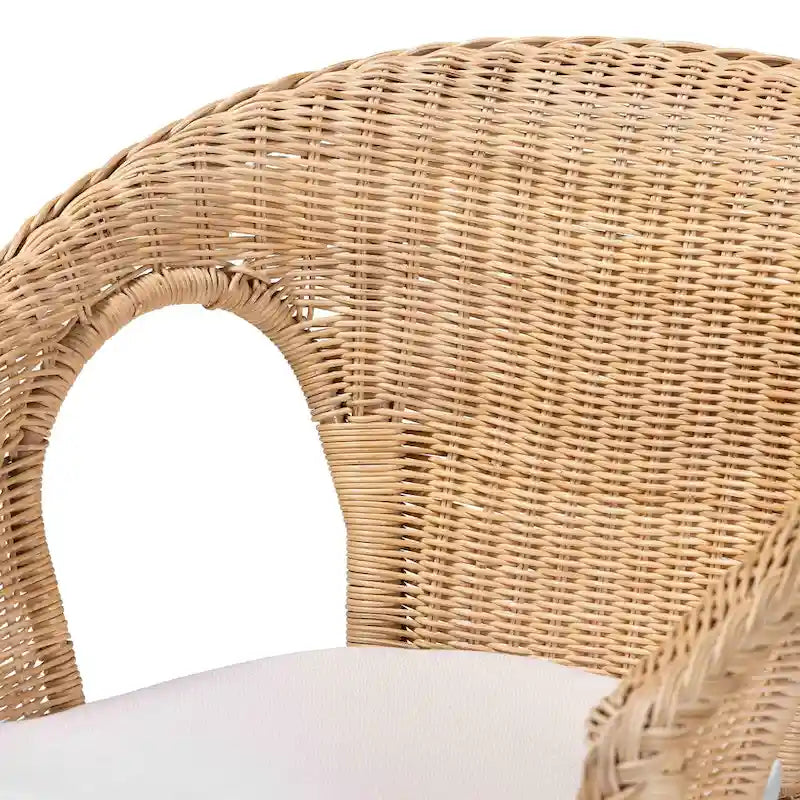 Abbey Modern Bohemian Natural Rattan Dining Chair – Image 7